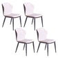 Modern Style Faux Leather Side Chair Wingback Arm Chair for Dining Room White 4 Piece Set Clearhalo 'Dining Chairs' 'Dining Tables & Seating' 'dining_chair' 'furn' 'furn_dining_chair' 'Furniture' 'furniture_dining_chair' 'Kitchen & Dining Furniture' 4818614