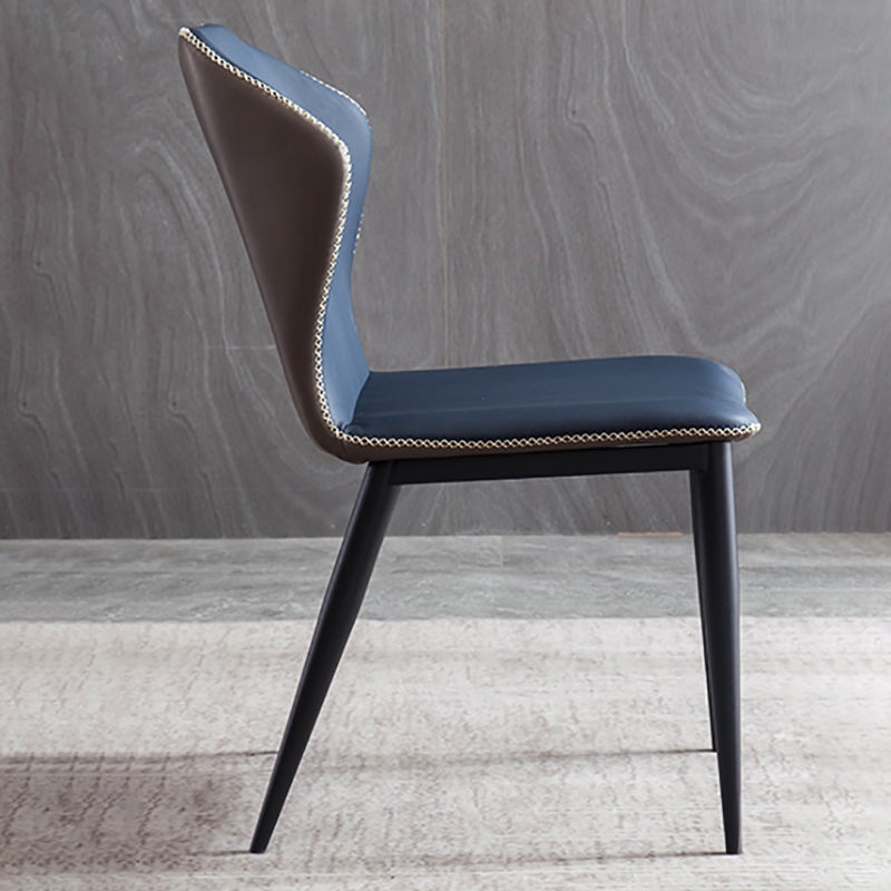 Modern Style Faux Leather Side Chair Wingback Arm Chair for Dining Room Clearhalo 'Dining Chairs' 'Dining Tables & Seating' 'dining_chair' 'furn' 'furn_dining_chair' 'Furniture' 'furniture_dining_chair' 'Kitchen & Dining Furniture' 4818618