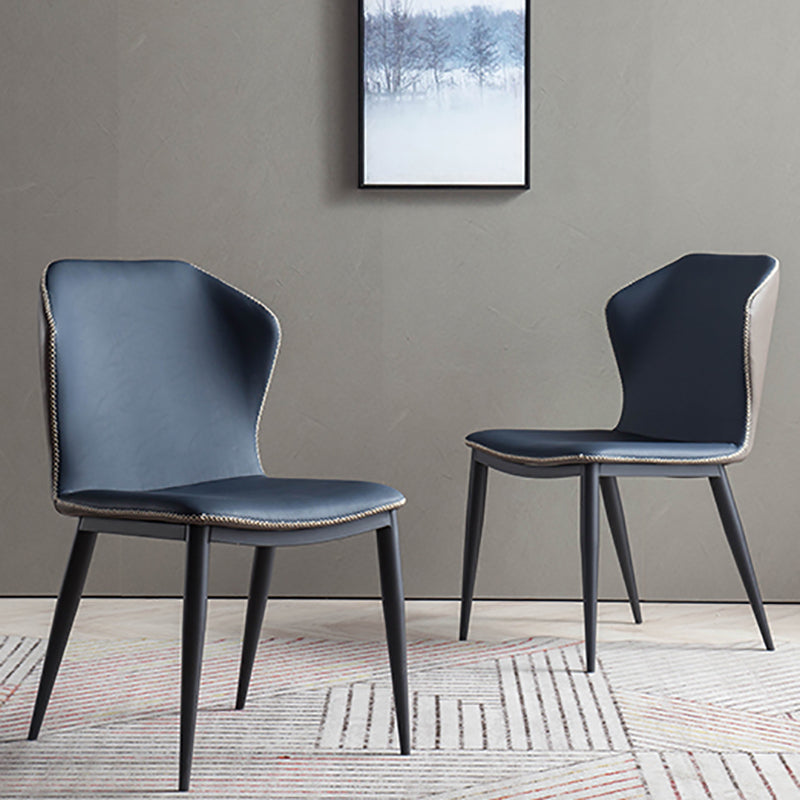 Modern Style Faux Leather Side Chair Wingback Arm Chair for Dining Room Clearhalo 'Dining Chairs' 'Dining Tables & Seating' 'dining_chair' 'furn' 'furn_dining_chair' 'Furniture' 'furniture_dining_chair' 'Kitchen & Dining Furniture' 4818622
