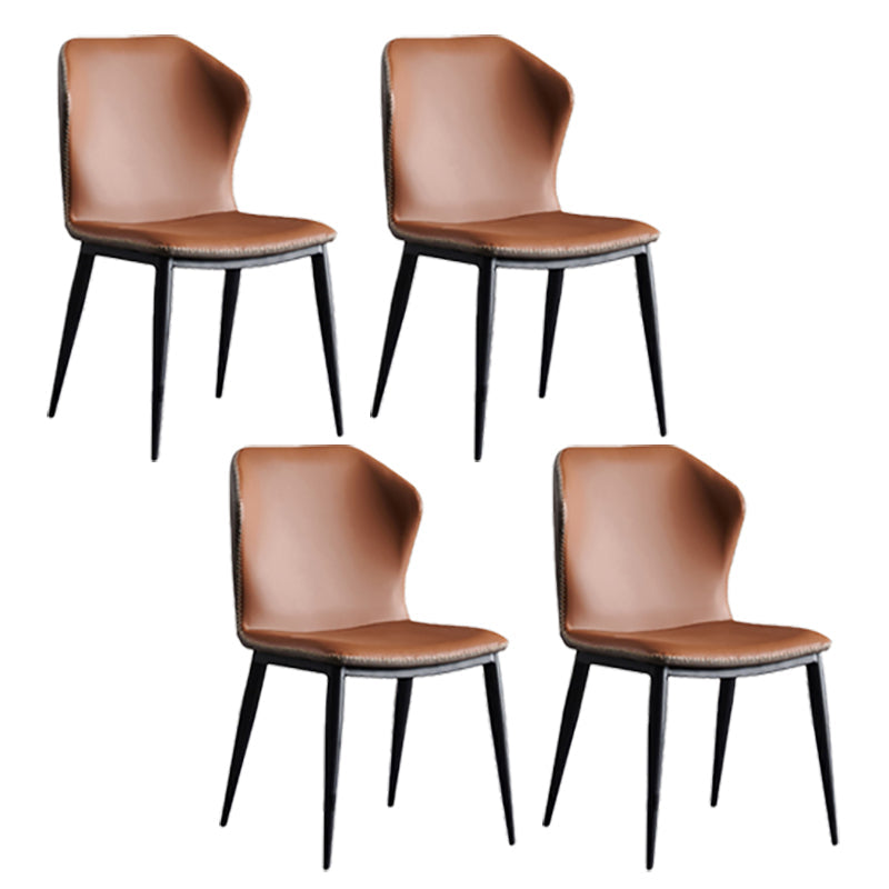 Modern Style Faux Leather Side Chair Wingback Arm Chair for Dining Room Coffee 4 Piece Set Clearhalo 'Dining Chairs' 'Dining Tables & Seating' 'dining_chair' 'furn' 'furn_dining_chair' 'Furniture' 'furniture_dining_chair' 'Kitchen & Dining Furniture' 4818623