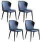 Modern Style Faux Leather Side Chair Wingback Arm Chair for Dining Room Navy 4 Piece Set Clearhalo 'Dining Chairs' 'Dining Tables & Seating' 'dining_chair' 'furn' 'furn_dining_chair' 'Furniture' 'furniture_dining_chair' 'Kitchen & Dining Furniture' 4818624