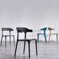 Modern Style Plastic Side Chair Open Back Dining Side Chair 17"x18"x30" Clearhalo 'Dining Chairs' 'Dining Tables & Seating' 'dining_chair' 'furn' 'furn_dining_chair' 'Furniture' 'furniture_dining_chair' 'Kitchen & Dining Furniture' 4818627