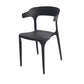 Modern Style Plastic Side Chair Open Back Dining Side Chair 17"x18"x30" Black 1 Piece Clearhalo 'Dining Chairs' 'Dining Tables & Seating' 'dining_chair' 'furn' 'furn_dining_chair' 'Furniture' 'furniture_dining_chair' 'Kitchen & Dining Furniture' 4818628