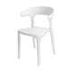 Modern Style Plastic Side Chair Open Back Dining Side Chair 17"x18"x30" White 1 Piece Clearhalo 'Dining Chairs' 'Dining Tables & Seating' 'dining_chair' 'furn' 'furn_dining_chair' 'Furniture' 'furniture_dining_chair' 'Kitchen & Dining Furniture' 4818631
