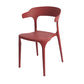 Modern Style Plastic Side Chair Open Back Dining Side Chair 17"x18"x30" Red 1 Piece Clearhalo 'Dining Chairs' 'Dining Tables & Seating' 'dining_chair' 'furn' 'furn_dining_chair' 'Furniture' 'furniture_dining_chair' 'Kitchen & Dining Furniture' 4818633