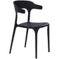 Modern Style Plastic Side Chair Open Back Dining Side Chair 17"x18"x30" Clearhalo 'Dining Chairs' 'Dining Tables & Seating' 'dining_chair' 'furn' 'furn_dining_chair' 'Furniture' 'furniture_dining_chair' 'Kitchen & Dining Furniture' 4818635