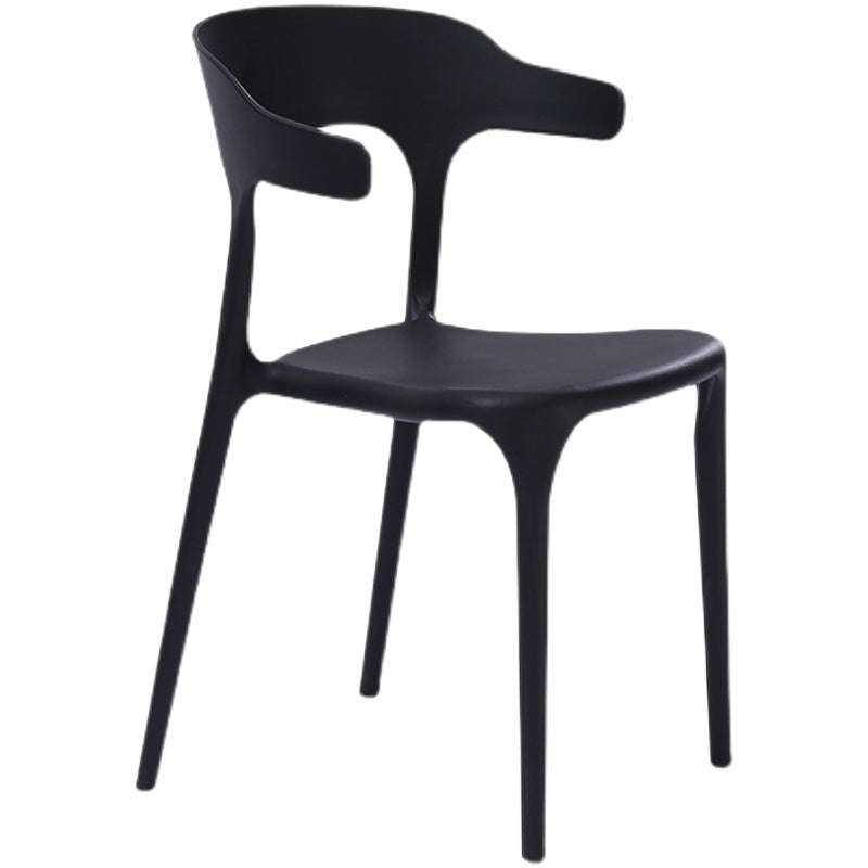 Modern Style Plastic Side Chair Open Back Dining Side Chair 17"x18"x30" Clearhalo 'Dining Chairs' 'Dining Tables & Seating' 'dining_chair' 'furn' 'furn_dining_chair' 'Furniture' 'furniture_dining_chair' 'Kitchen & Dining Furniture' 4818635
