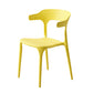 Modern Style Plastic Side Chair Open Back Dining Side Chair 17"x18"x30" Yellow 1 Piece Clearhalo 'Dining Chairs' 'Dining Tables & Seating' 'dining_chair' 'furn' 'furn_dining_chair' 'Furniture' 'furniture_dining_chair' 'Kitchen & Dining Furniture' 4818637