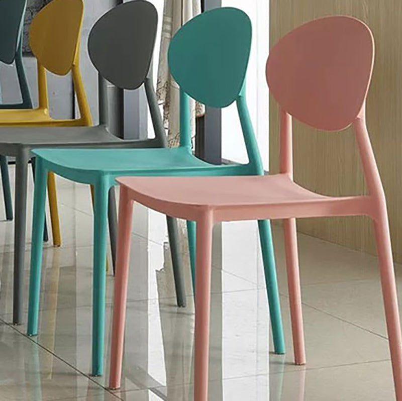 Modern Style Plastic Side Chair Open Back Dining Side Chair 17"x18"x30" Clearhalo 'Dining Chairs' 'Dining Tables & Seating' 'dining_chair' 'furn' 'furn_dining_chair' 'Furniture' 'furniture_dining_chair' 'Kitchen & Dining Furniture' 4818645