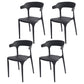 Modern Style Plastic Side Chair Open Back Dining Side Chair 17"x18"x30" Black 4 Piece Set Clearhalo 'Dining Chairs' 'Dining Tables & Seating' 'dining_chair' 'furn' 'furn_dining_chair' 'Furniture' 'furniture_dining_chair' 'Kitchen & Dining Furniture' 4818658