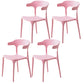 Modern Style Plastic Side Chair Open Back Dining Side Chair 17"x18"x30" Pink 4 Piece Set Clearhalo 'Dining Chairs' 'Dining Tables & Seating' 'dining_chair' 'furn' 'furn_dining_chair' 'Furniture' 'furniture_dining_chair' 'Kitchen & Dining Furniture' 4818662