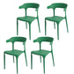 Modern Style Plastic Side Chair Open Back Dining Side Chair 17"x18"x30" Green 4 Piece Set Clearhalo 'Dining Chairs' 'Dining Tables & Seating' 'dining_chair' 'furn' 'furn_dining_chair' 'Furniture' 'furniture_dining_chair' 'Kitchen & Dining Furniture' 4818664