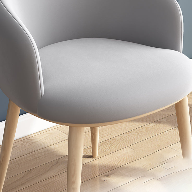 Modern Style Iron Side Chair Parsons Dining Chair with Natural Legs Clearhalo 'Dining Chairs' 'Dining Tables & Seating' 'dining_chair' 'furn' 'furn_dining_chair' 'Furniture' 'furniture_dining_chair' 'Kitchen & Dining Furniture' 4818680