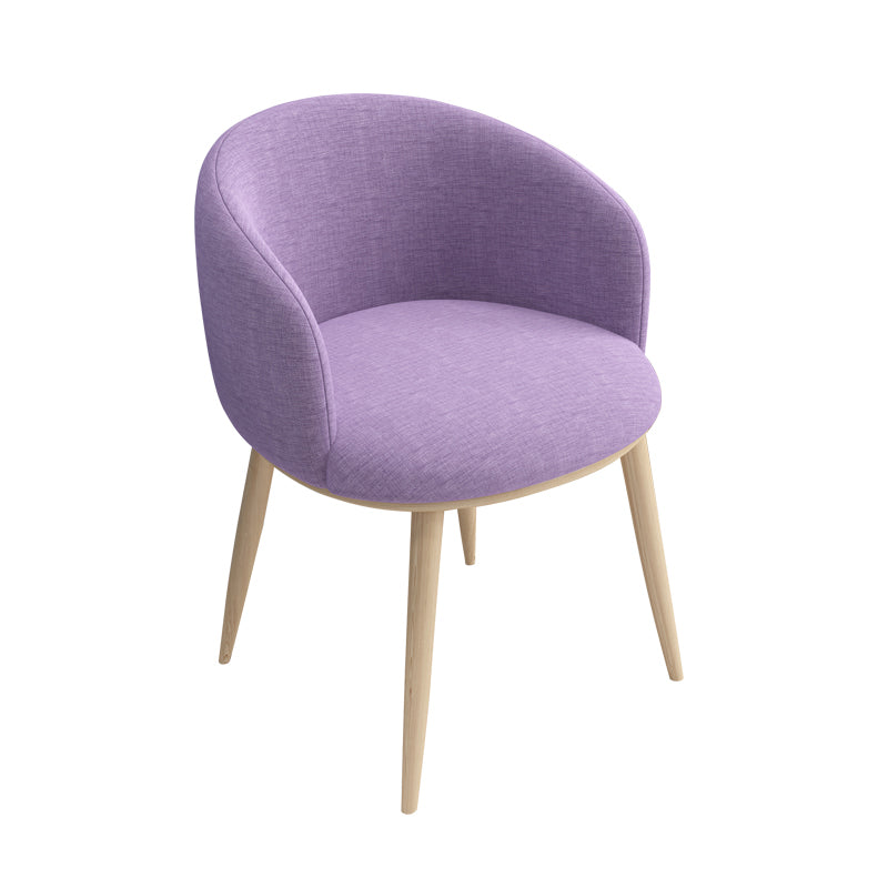 Modern Style Iron Side Chair Parsons Dining Chair with Natural Legs Purple 1 Piece Clearhalo 'Dining Chairs' 'Dining Tables & Seating' 'dining_chair' 'furn' 'furn_dining_chair' 'Furniture' 'furniture_dining_chair' 'Kitchen & Dining Furniture' 4818686