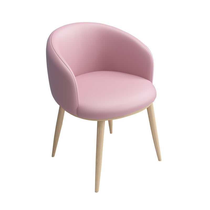 Modern Style Iron Side Chair Parsons Dining Chair with Natural Legs Rose Bloom 1 Piece Clearhalo 'Dining Chairs' 'Dining Tables & Seating' 'dining_chair' 'furn' 'furn_dining_chair' 'Furniture' 'furniture_dining_chair' 'Kitchen & Dining Furniture' 4818694