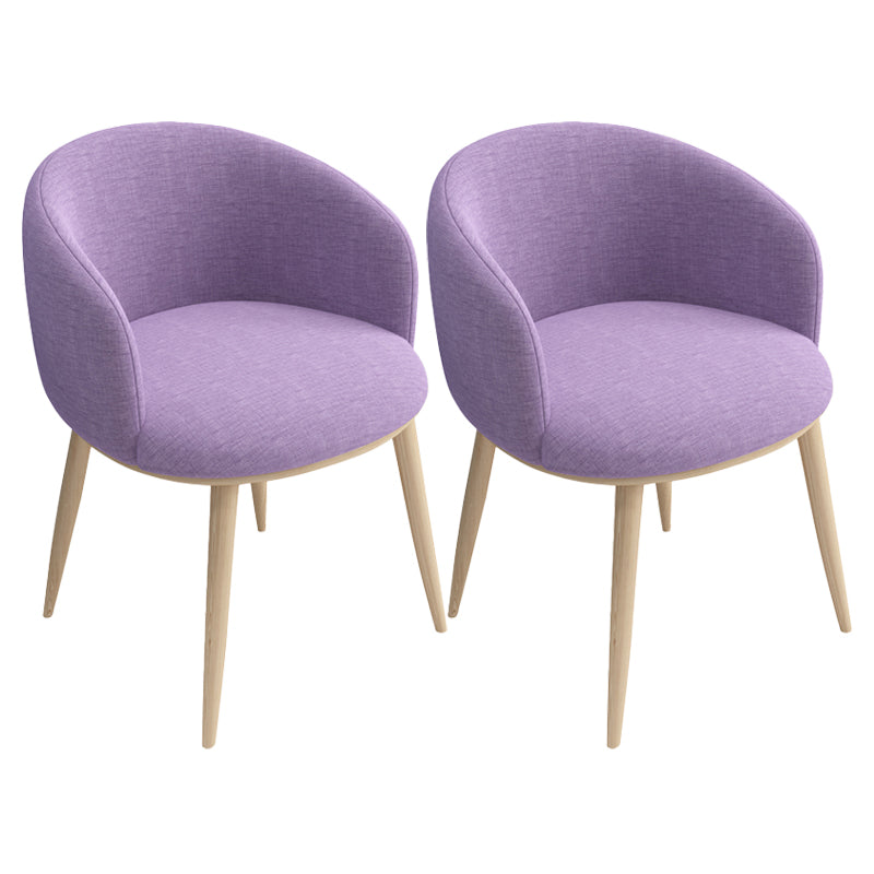 Modern Style Iron Side Chair Parsons Dining Chair with Natural Legs Purple 2 Piece Set Clearhalo 'Dining Chairs' 'Dining Tables & Seating' 'dining_chair' 'furn' 'furn_dining_chair' 'Furniture' 'furniture_dining_chair' 'Kitchen & Dining Furniture' 4818706