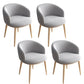 Modern Style Iron Side Chair Parsons Dining Chair with Natural Legs Grey 4 Piece Set Clearhalo 'Dining Chairs' 'Dining Tables & Seating' 'dining_chair' 'furn' 'furn_dining_chair' 'Furniture' 'furniture_dining_chair' 'Kitchen & Dining Furniture' 4818717