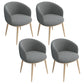 Modern Style Iron Side Chair Parsons Dining Chair with Natural Legs Dark Gray 4 Piece Set Clearhalo 'Dining Chairs' 'Dining Tables & Seating' 'dining_chair' 'furn' 'furn_dining_chair' 'Furniture' 'furniture_dining_chair' 'Kitchen & Dining Furniture' 4818718