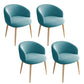 Modern Style Iron Side Chair Parsons Dining Chair with Natural Legs Blue 4 Piece Set Clearhalo 'Dining Chairs' 'Dining Tables & Seating' 'dining_chair' 'furn' 'furn_dining_chair' 'Furniture' 'furniture_dining_chair' 'Kitchen & Dining Furniture' 4818724