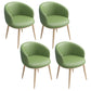 Modern Style Iron Side Chair Parsons Dining Chair with Natural Legs Green 4 Piece Set Clearhalo 'Dining Chairs' 'Dining Tables & Seating' 'dining_chair' 'furn' 'furn_dining_chair' 'Furniture' 'furniture_dining_chair' 'Kitchen & Dining Furniture' 4818725