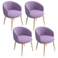 Modern Style Iron Side Chair Parsons Dining Chair with Natural Legs Purple 4 Piece Set Clearhalo 'Dining Chairs' 'Dining Tables & Seating' 'dining_chair' 'furn' 'furn_dining_chair' 'Furniture' 'furniture_dining_chair' 'Kitchen & Dining Furniture' 4818726