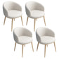 Modern Style Iron Side Chair Parsons Dining Chair with Natural Legs Off-White 4 Piece Set Clearhalo 'Dining Chairs' 'Dining Tables & Seating' 'dining_chair' 'furn' 'furn_dining_chair' 'Furniture' 'furniture_dining_chair' 'Kitchen & Dining Furniture' 4818736