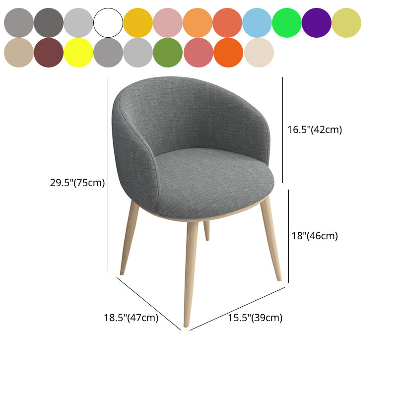 Modern Style Iron Side Chair Parsons Dining Chair with Natural Legs Clearhalo 'Dining Chairs' 'Dining Tables & Seating' 'dining_chair' 'furn' 'furn_dining_chair' 'Furniture' 'furniture_dining_chair' 'Kitchen & Dining Furniture' 4818737