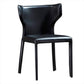 Modern Style Wingback Side Chair PU Leather Chairs for Dining Room Black 1 Piece Clearhalo 'Dining Chairs' 'Dining Tables & Seating' 'dining_chair' 'furn' 'furn_dining_chair' 'Furniture' 'furniture_dining_chair' 'Kitchen & Dining Furniture' 4818739