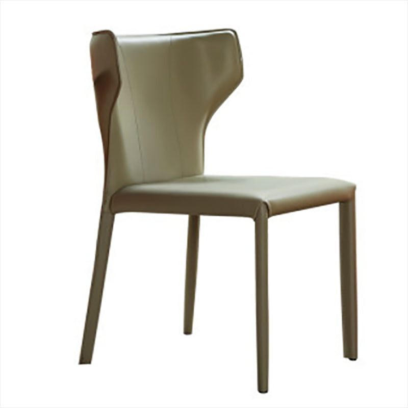 Modern Style Wingback Side Chair PU Leather Chairs for Dining Room Green 1 Piece Clearhalo 'Dining Chairs' 'Dining Tables & Seating' 'dining_chair' 'furn' 'furn_dining_chair' 'Furniture' 'furniture_dining_chair' 'Kitchen & Dining Furniture' 4818746