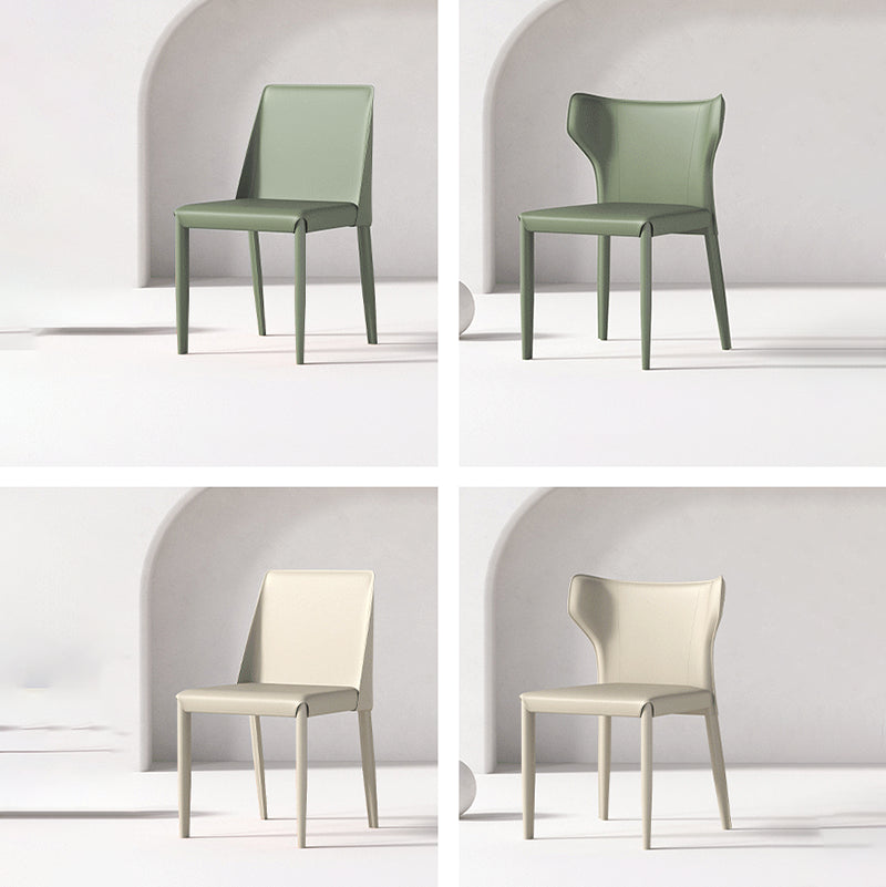 Modern Style Wingback Side Chair PU Leather Chairs for Dining Room Clearhalo 'Dining Chairs' 'Dining Tables & Seating' 'dining_chair' 'furn' 'furn_dining_chair' 'Furniture' 'furniture_dining_chair' 'Kitchen & Dining Furniture' 4818754