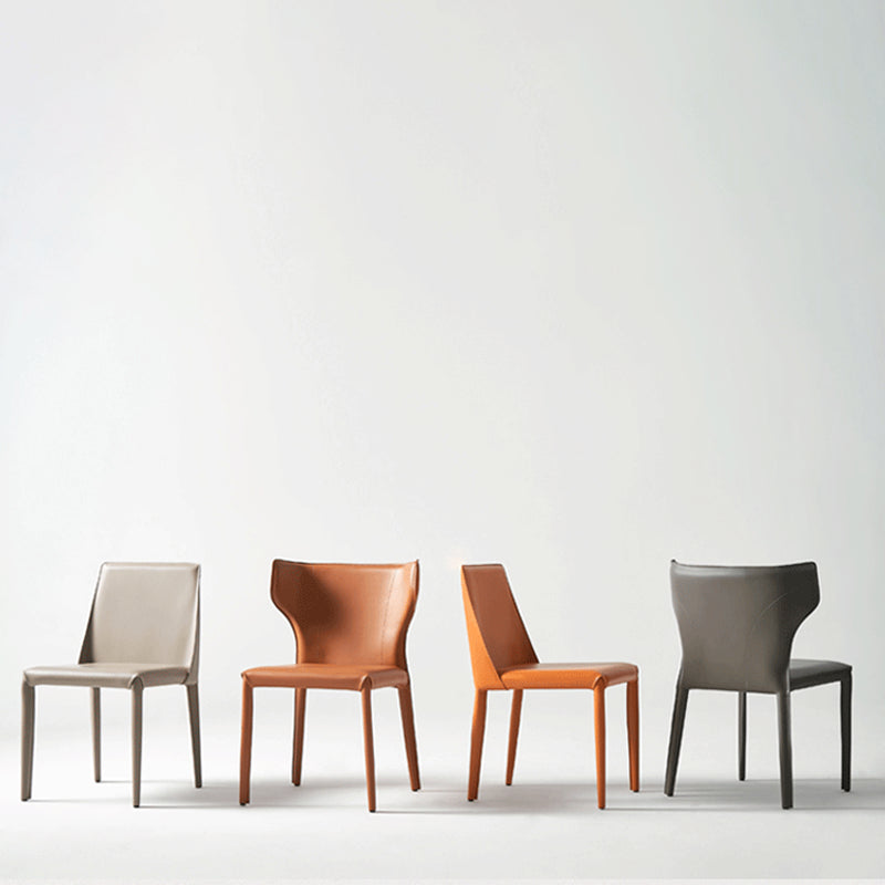 Modern Style Wingback Side Chair PU Leather Chairs for Dining Room Clearhalo 'Dining Chairs' 'Dining Tables & Seating' 'dining_chair' 'furn' 'furn_dining_chair' 'Furniture' 'furniture_dining_chair' 'Kitchen & Dining Furniture' 4818761