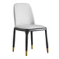 Glam Leather Solid Back Dining Side Chair Home Side Chair in Black White 1 Piece Clearhalo 'Dining Chairs' 'Dining Tables & Seating' 'dining_chair' 'furn' 'furn_dining_chair' 'Furniture' 'furniture_dining_chair' 'Kitchen & Dining Furniture' 4818771