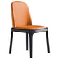 Glam Leather Solid Back Dining Side Chair Home Side Chair in Black Orange 1 Piece Clearhalo 'Dining Chairs' 'Dining Tables & Seating' 'dining_chair' 'furn' 'furn_dining_chair' 'Furniture' 'furniture_dining_chair' 'Kitchen & Dining Furniture' 4818786