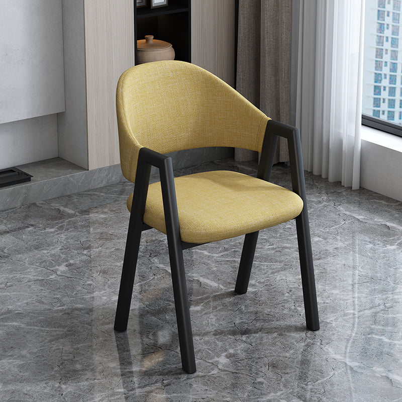 Modern Style Metal Side Chair Open Back Dining Side Chair with Black Legs Clearhalo 'Dining Chairs' 'Dining Tables & Seating' 'dining_chair' 'furn' 'furn_dining_chair' 'Furniture' 'furniture_dining_chair' 'Kitchen & Dining Furniture' 4818819