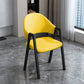 Modern Style Metal Side Chair Open Back Dining Side Chair with Black Legs Yellow 1 Piece Clearhalo 'Dining Chairs' 'Dining Tables & Seating' 'dining_chair' 'furn' 'furn_dining_chair' 'Furniture' 'furniture_dining_chair' 'Kitchen & Dining Furniture' 4818822