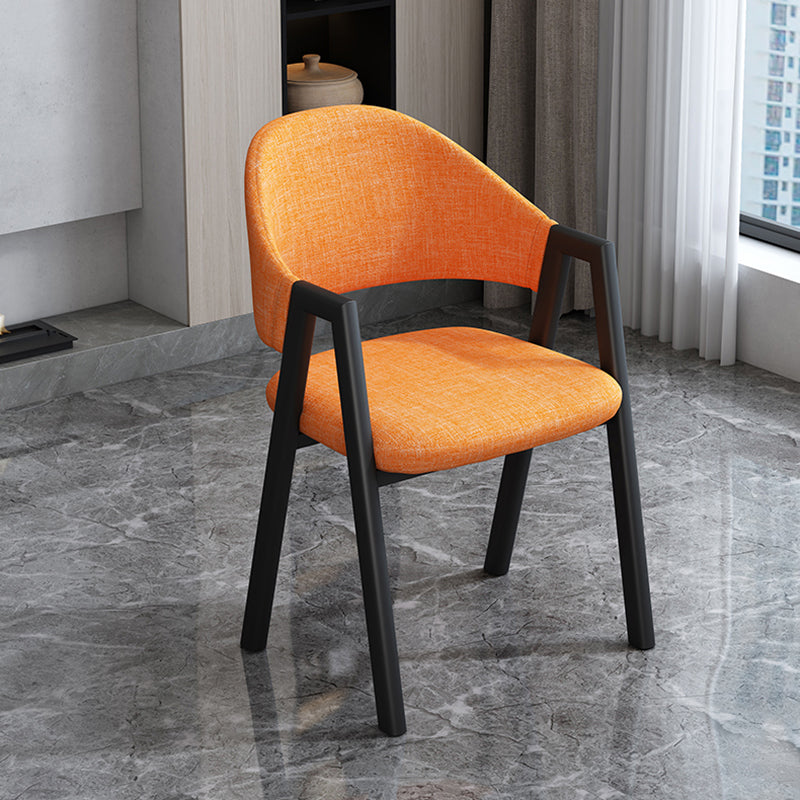 Modern Style Metal Side Chair Open Back Dining Side Chair with Black Legs Clearhalo 'Dining Chairs' 'Dining Tables & Seating' 'dining_chair' 'furn' 'furn_dining_chair' 'Furniture' 'furniture_dining_chair' 'Kitchen & Dining Furniture' 4818831