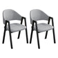 Modern Style Metal Side Chair Open Back Dining Side Chair with Black Legs Grey 2 Piece Set Clearhalo 'Dining Chairs' 'Dining Tables & Seating' 'dining_chair' 'furn' 'furn_dining_chair' 'Furniture' 'furniture_dining_chair' 'Kitchen & Dining Furniture' 4818840
