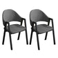 Modern Style Metal Side Chair Open Back Dining Side Chair with Black Legs Black-Gray 2 Piece Set Clearhalo 'Dining Chairs' 'Dining Tables & Seating' 'dining_chair' 'furn' 'furn_dining_chair' 'Furniture' 'furniture_dining_chair' 'Kitchen & Dining Furniture' 4818854