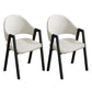 Modern Style Metal Side Chair Open Back Dining Side Chair with Black Legs Off-White 2 Piece Set Clearhalo 'Dining Chairs' 'Dining Tables & Seating' 'dining_chair' 'furn' 'furn_dining_chair' 'Furniture' 'furniture_dining_chair' 'Kitchen & Dining Furniture' 4818856