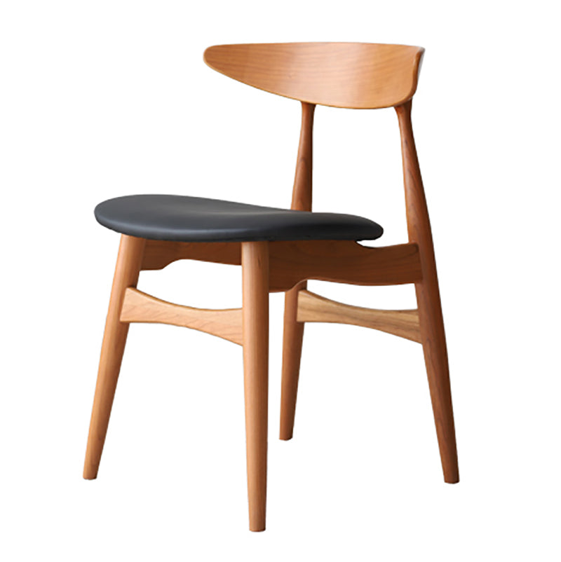 Contemporary Kitchen Solid Wood Side Chair Open Back Dining Side Chair 1 Piece Clearhalo 'Dining Chairs' 'Dining Tables & Seating' 'dining_chair' 'furn' 'furn_dining_chair' 'Furniture' 'furniture_dining_chair' 'Kitchen & Dining Furniture' 4818879