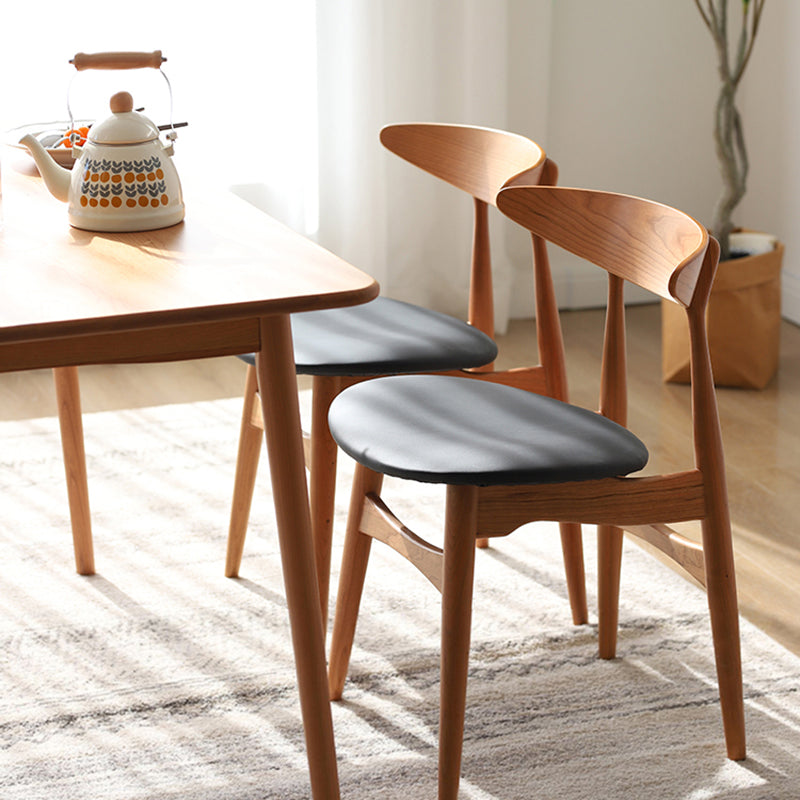 Contemporary Kitchen Solid Wood Side Chair Open Back Dining Side Chair Clearhalo 'Dining Chairs' 'Dining Tables & Seating' 'dining_chair' 'furn' 'furn_dining_chair' 'Furniture' 'furniture_dining_chair' 'Kitchen & Dining Furniture' 4818881