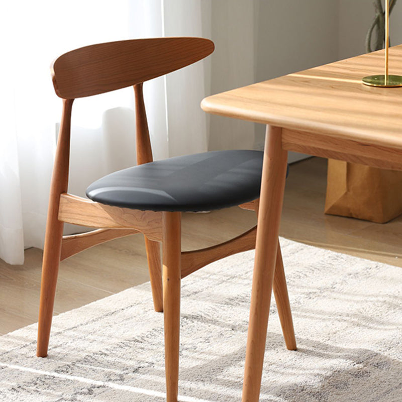 Contemporary Kitchen Solid Wood Side Chair Open Back Dining Side Chair Clearhalo 'Dining Chairs' 'Dining Tables & Seating' 'dining_chair' 'furn' 'furn_dining_chair' 'Furniture' 'furniture_dining_chair' 'Kitchen & Dining Furniture' 4818892