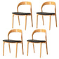 Contemporary Dining Room Solid Wood Side Chair Open Back Dining Side Chair Black 4 Piece Set Clearhalo 'Dining Chairs' 'Dining Tables & Seating' 'dining_chair' 'furn' 'furn_dining_chair' 'Furniture' 'furniture_dining_chair' 'Kitchen & Dining Furniture' 4818918