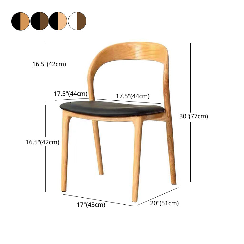 Contemporary Dining Room Solid Wood Side Chair Open Back Dining Side Chair Clearhalo 'Dining Chairs' 'Dining Tables & Seating' 'dining_chair' 'furn' 'furn_dining_chair' 'Furniture' 'furniture_dining_chair' 'Kitchen & Dining Furniture' 4818927
