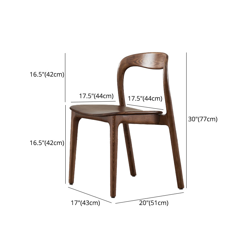 Contemporary Dining Room Solid Wood Side Chair Open Back Dining Side Chair Clearhalo 'Dining Chairs' 'Dining Tables & Seating' 'dining_chair' 'furn' 'furn_dining_chair' 'Furniture' 'furniture_dining_chair' 'Kitchen & Dining Furniture' 4818928