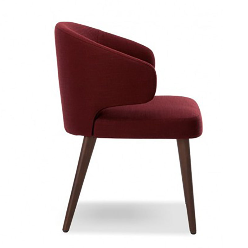 Contemporary Dining Room Solid Wood Dining Chair Wingback Arm Chair in Black Burgundy 1 Piece Clearhalo 'Dining Chairs' 'Dining Tables & Seating' 'dining_chair' 'furn' 'furn_dining_chair' 'Furniture' 'furniture_dining_chair' 'Kitchen & Dining Furniture' 4818932