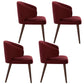 Contemporary Dining Room Solid Wood Dining Chair Wingback Arm Chair in Black Burgundy 4 Piece Set Clearhalo 'Dining Chairs' 'Dining Tables & Seating' 'dining_chair' 'furn' 'furn_dining_chair' 'Furniture' 'furniture_dining_chair' 'Kitchen & Dining Furniture' 4818943