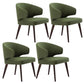 Contemporary Dining Room Solid Wood Dining Chair Wingback Arm Chair in Black Army Green 4 Piece Set Clearhalo 'Dining Chairs' 'Dining Tables & Seating' 'dining_chair' 'furn' 'furn_dining_chair' 'Furniture' 'furniture_dining_chair' 'Kitchen & Dining Furniture' 4818945