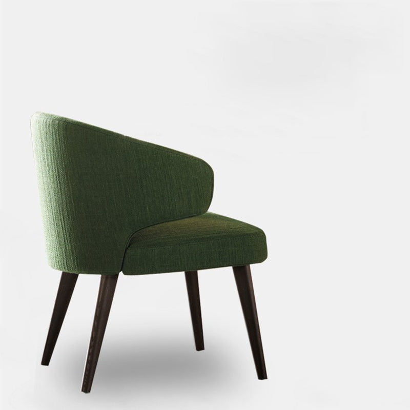 Contemporary Dining Room Solid Wood Dining Chair Wingback Arm Chair in Black Clearhalo 'Dining Chairs' 'Dining Tables & Seating' 'dining_chair' 'furn' 'furn_dining_chair' 'Furniture' 'furniture_dining_chair' 'Kitchen & Dining Furniture' 4818950