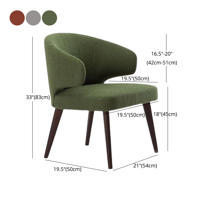 Contemporary Dining Room Solid Wood Dining Chair Wingback Arm Chair in Black Clearhalo 'Dining Chairs' 'Dining Tables & Seating' 'dining_chair' 'furn' 'furn_dining_chair' 'Furniture' 'furniture_dining_chair' 'Kitchen & Dining Furniture' 4818951